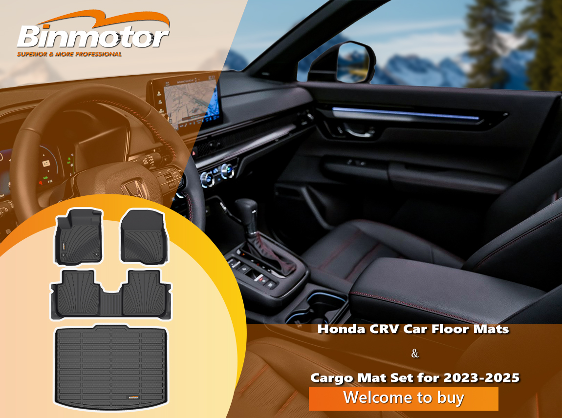 Binmotor 2023 2024 2025 Honda CRV Car Floor Mats and Trunk Mat Set (Only Petrol Vehicles): Premium Choice to Enhance Your Driving Experience