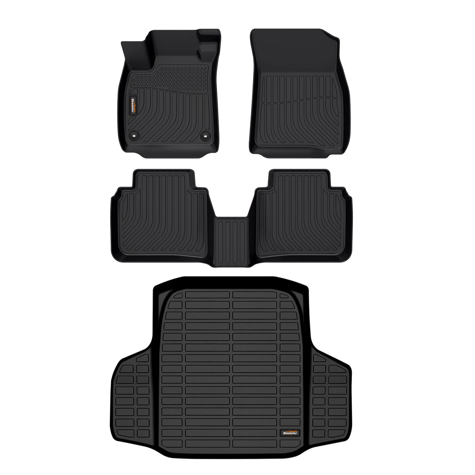 Binmotor Floor Mats for Prius Floor Mat and Cargo Liner Set for Prius Prime(PHEV) , All Weather