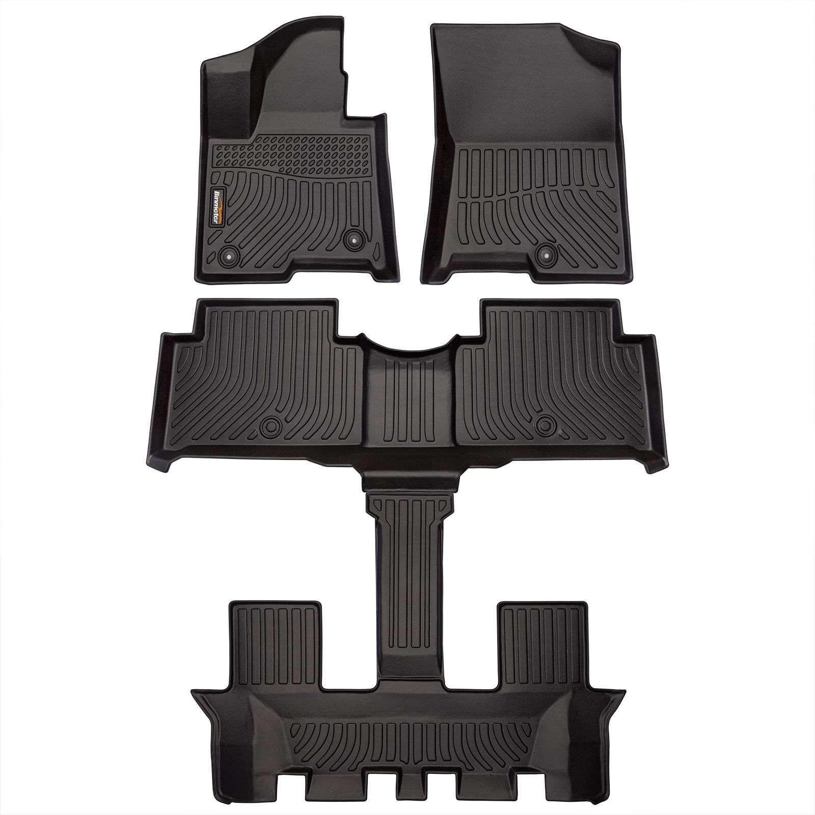 Binmotor All Weather Custom Floor Mats for Volkswagen atlas(6 passenger