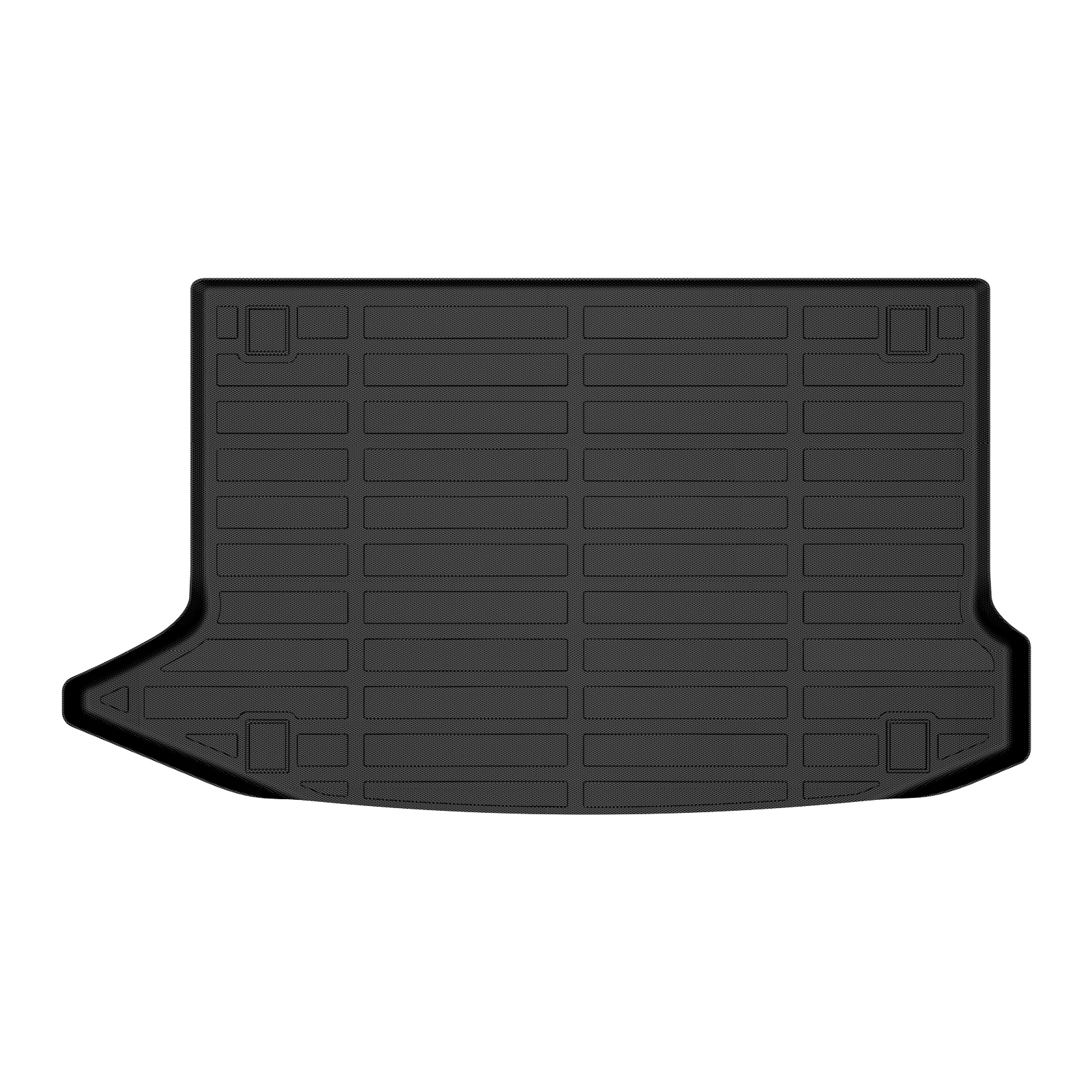 Binmotor-Cargo Liner for Hyundai Kona EV Custom Fit Automotive Trunk Floor Mat Accessories -Black（compatible year 2019-2023）
