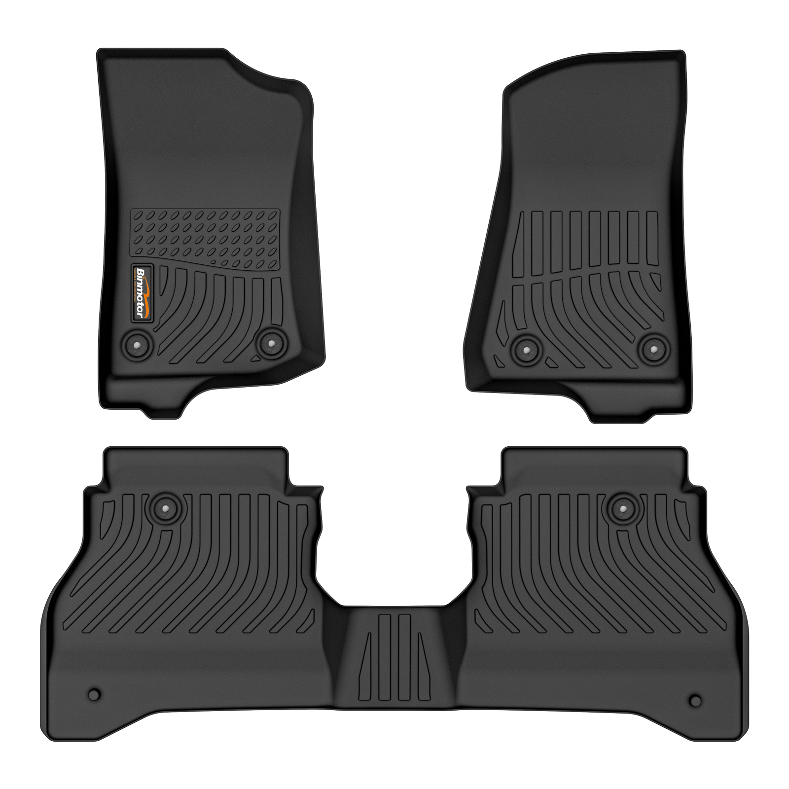 Binmotor-Custom Floor Mats Fit for Jeep Gladiator, All Weather Mats TPE Rubber Liners for Gladiator Car Accessories Car Mats（compatible year 2020-2024）