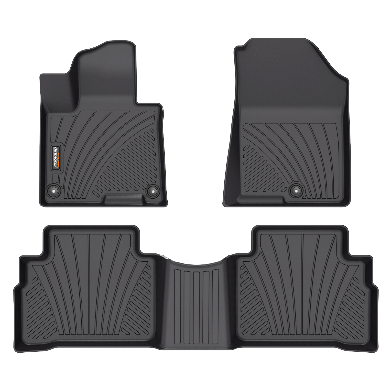 Binmotor-Floor Mats for KIA Sportage, Full Set, Heavy Duty Car Floor Liners-Black Sportage Accessories（compatible year 2023-2024）