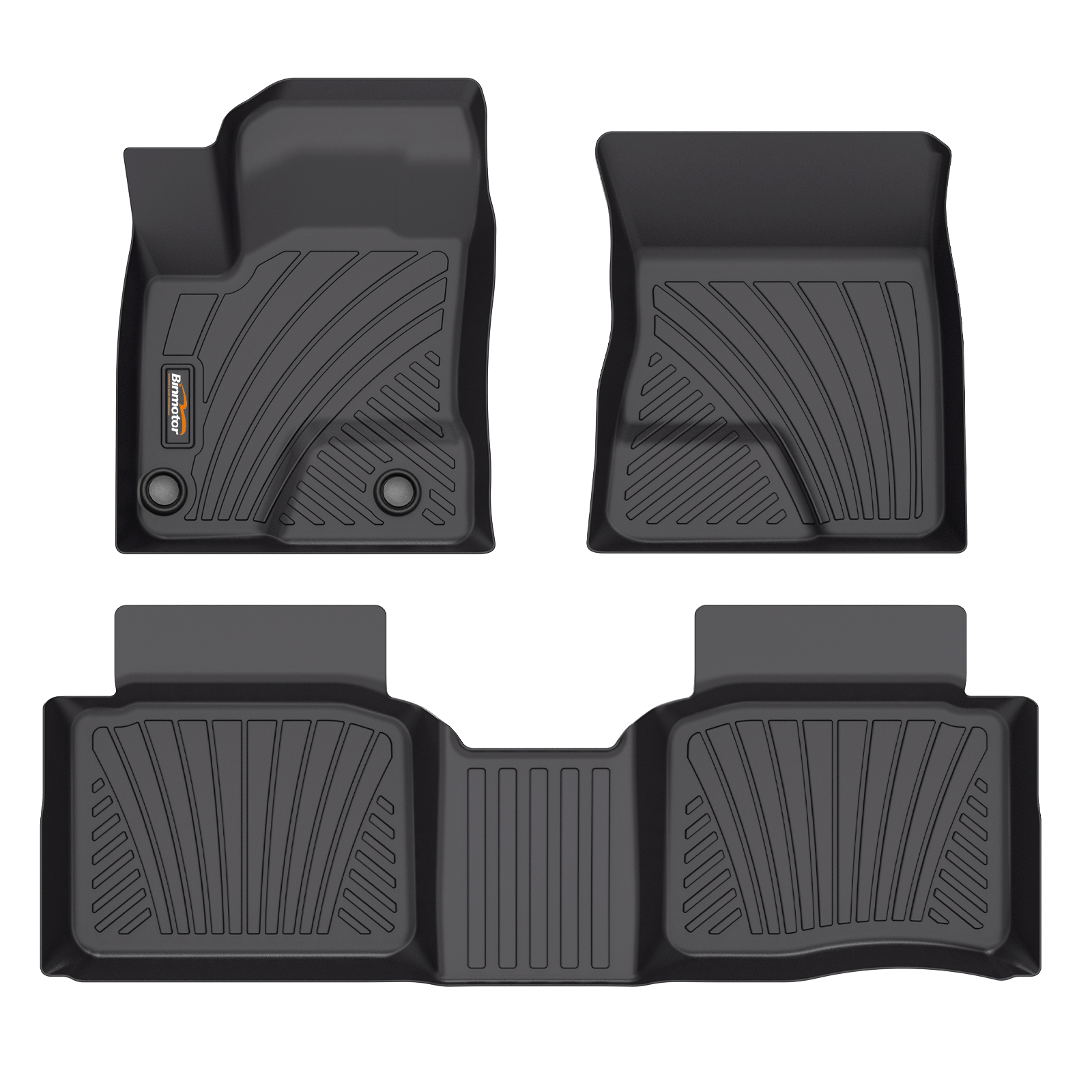 Binmotor-Floor Mats for Mitsubishi Outlander PHEV, 1st & 2nd Row(No 3rd Row), Car Mats for Mitsubishi Outlander PHEV, All Weather Floor Mats for Outlander PHEV（compatible year 2022-2024）