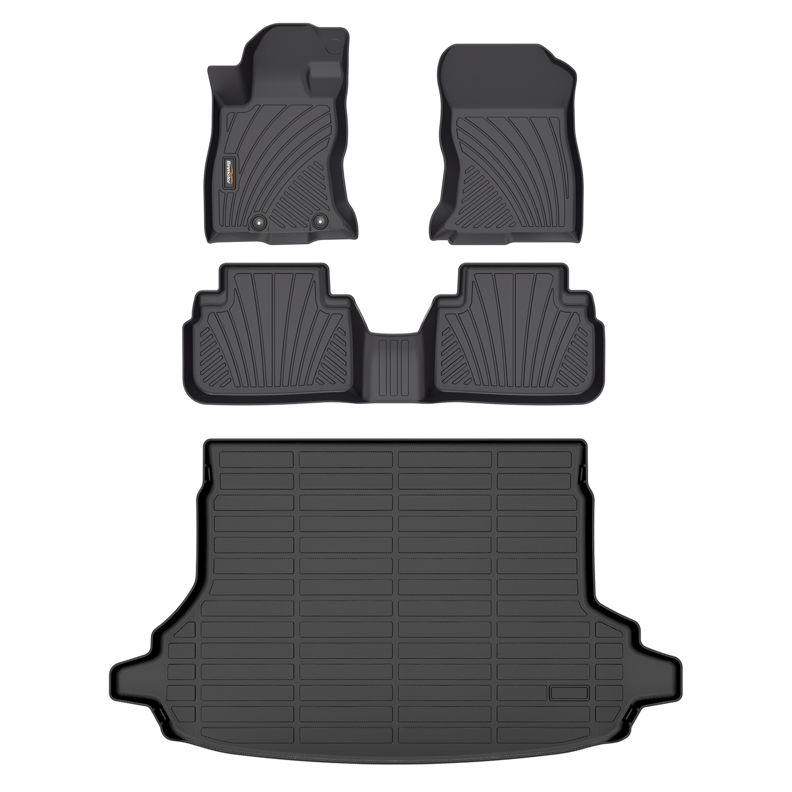 Binmotor-Floor Mats & Cargo Liner Set forSubaru Forester , All Weather TPE Car Floor Mats for Subaru Forester, Cargo Mat for Subaru Forester, Custom Fit Floor Mat Subaru Forester（compatible year 2019-2024）