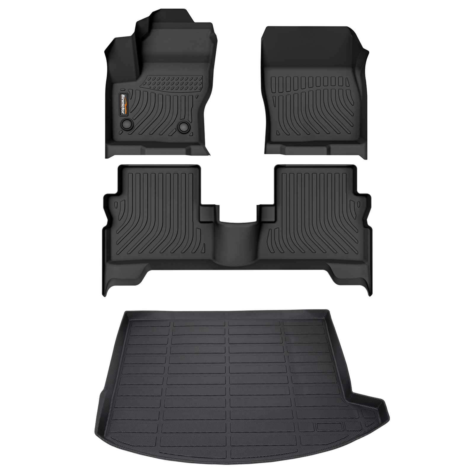 Binmotor-Floor Mats & Cargo Liner Full Set Custom for Ford Escape & C-max Car Mats Automotive Floor Mat Trunk Mat Floor Liners Ford Escape Accessories(compatible year 2013-2019)