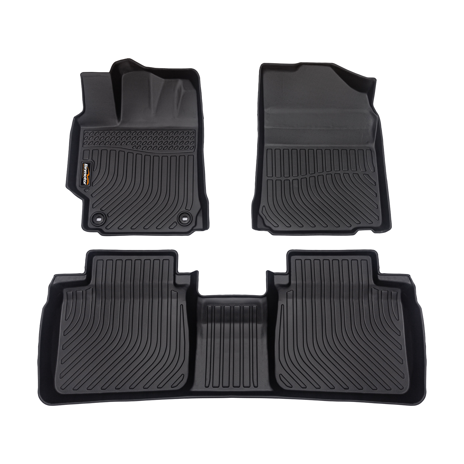 Binmotor- Floor Mats for Camry，Front & 2nd Row，TPE All Weather Car Accessories Mats for Toyota Camry，Custom Fit for Toyota Camry Floor Liners Waterproof, Nonslip (compatible year 2012-2017)