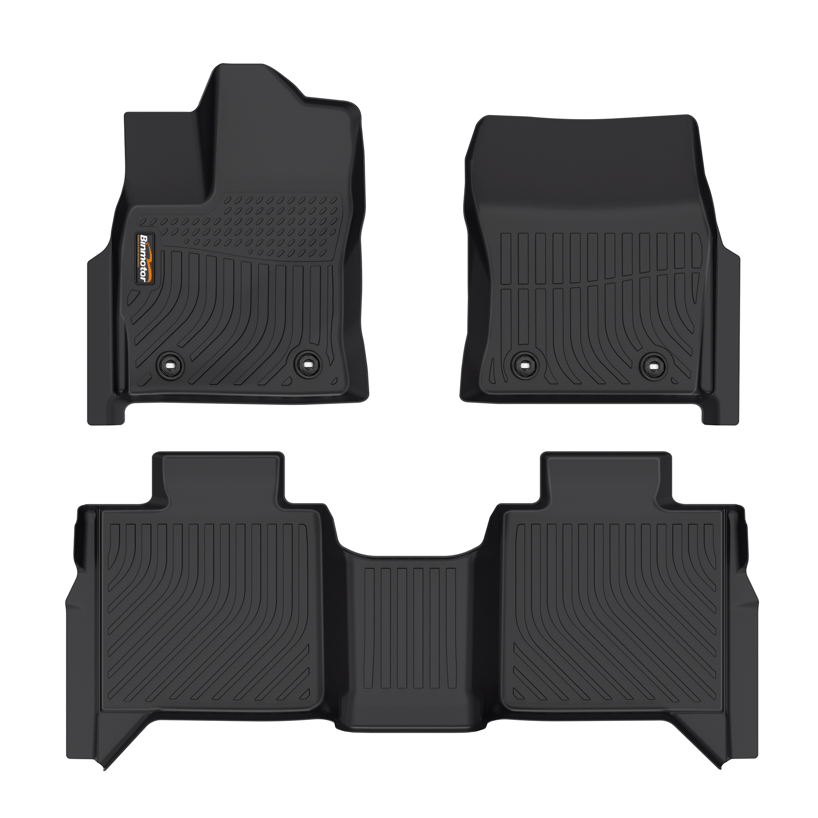 Binmotor- Floor Mats for Toyota Tundra Crewmax，Front & 2nd Row，TPE All Weather Car Accessories Mats for Toyota Tundra Crewmax，Custom Fit for Tundra Crewmax Floor Liners Waterproof, Nonslip (compatible year 2022-2023)