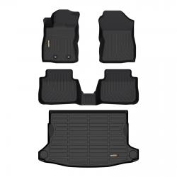 Binmotor-Floor Mats & Cargo Liner Set for Subaru Crosstrek ,1st & 2nd Row Full Set,Heavy Duty Car Floor Liners, All Weather Protection（compatible year 2024）