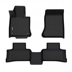 Binmotor-Floor Mats for Mercedes Benz GLC (GLC300 | GLC300e | GLC43 AMG),1st & 2nd Row Full Set, Heavy Duty Car Floor Liners Accessories（compatible year 2023-2024）