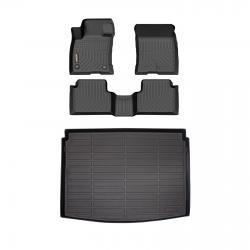 Binmotor-Floor Mats & Cargo Liner for Ford Bronco Sport , All Weather Car Mats Bronco Sport, 1st & 2nd & Rear Cargo Mat, Bronco Sport TPE 3D Lser Rubber Mats Custom Fit for Bronco（compatible year 2021-2024）