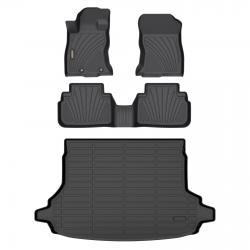 Binmotor-Floor Mats & Cargo Liner Set forSubaru Forester , All Weather TPE Car Floor Mats for Subaru Forester, Cargo Mat for Subaru Forester, Custom Fit Floor Mat Subaru Forester（compatible year 2019-2024）